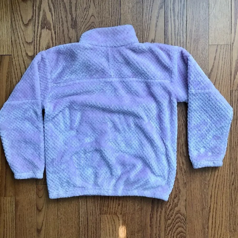 Columbia Fireside Sherpa Sweatshirt Sweater Lavender half zip Girl's Size XL